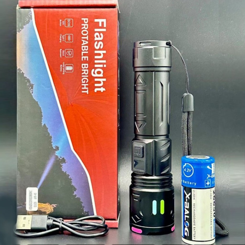 επαναφορτιζόμενος-φακός-χειρός-super-bright-bl-6619-με-μπαταρία-bl26650